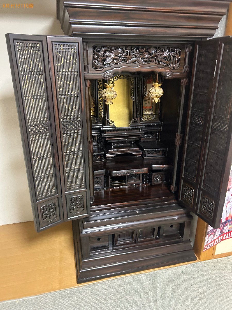 仏壇を一戸建て1階から隣の家の2階へ移動する作業ご依頼