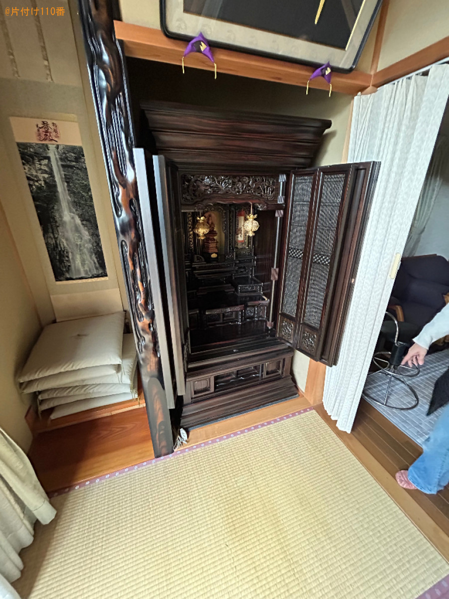 仏壇を一戸建て1階から隣の家の2階へ移動する作業ご依頼